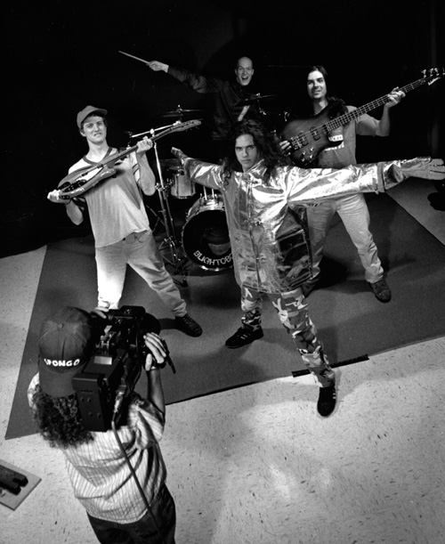 on the set
